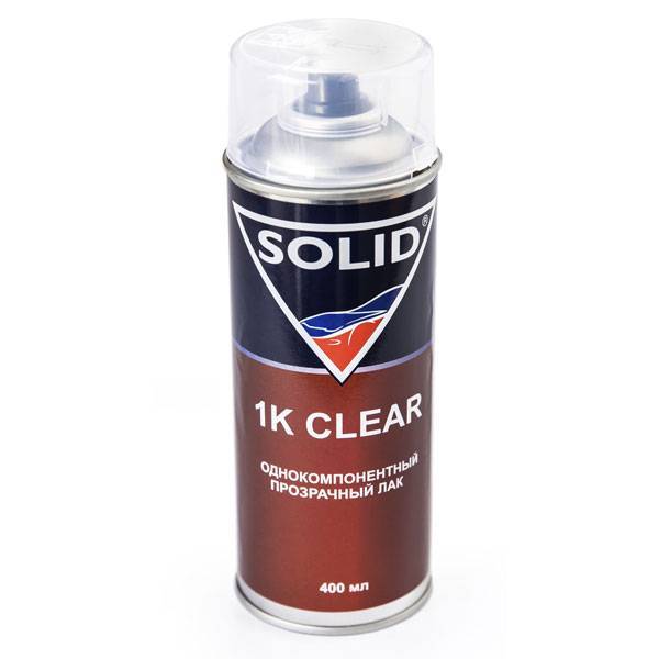 Лак однокомпонентный 1K Clear, Solid 400 мл Лак однокомпонентный 1K Clear, Solid 400 мл фото | Европроект Tрейдинг